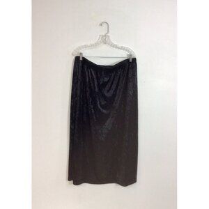 Black Velvet Maxi Skirt Womens 2X